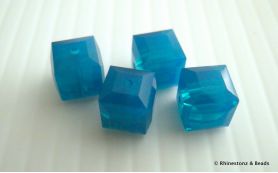 Swarovski Cube Art 5601 Caribbean Blue Opal 6mm